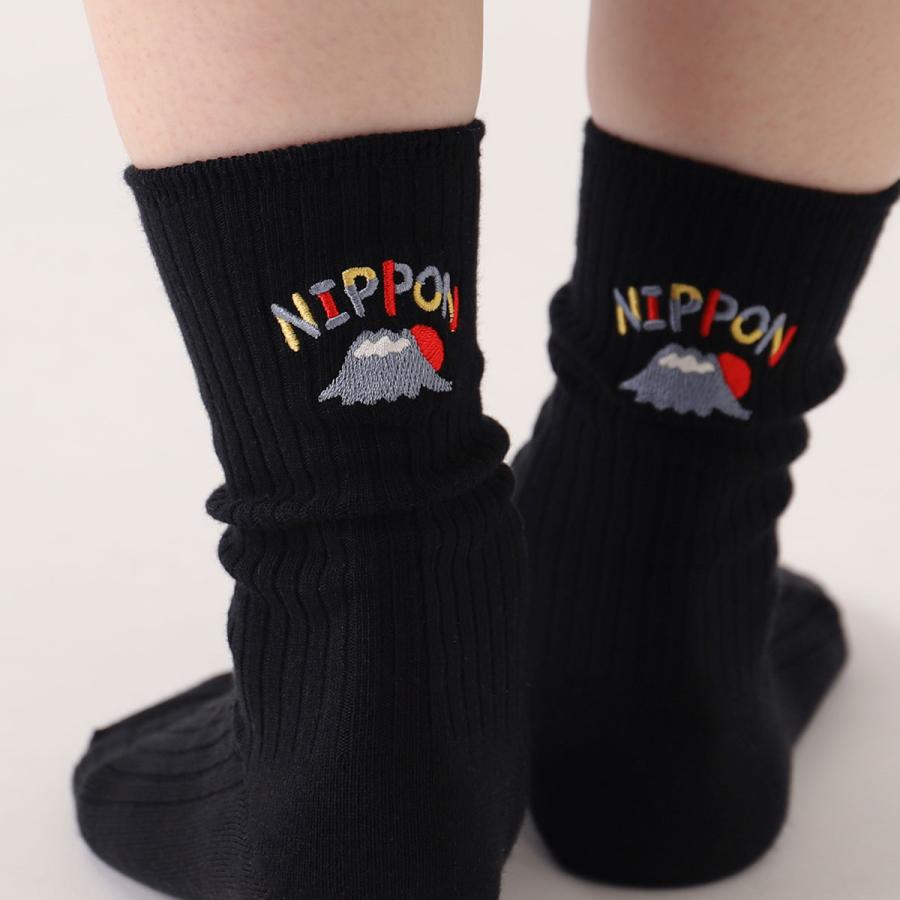 靴下屋 レディース 靴下 ジャパン 刺繍 ソックス タビオ 日本製 : 靴下