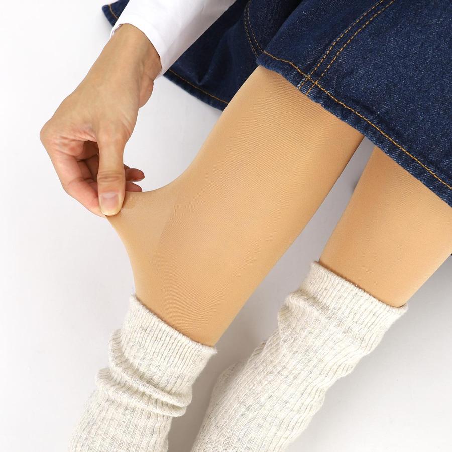 靴下屋 レディース 靴下 40デニール PUFTY レギンス 10分丈 M〜L