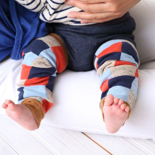 靴下屋 ベビー 靴下 ベビー カラフルブロックレッグウォーマー タビオ