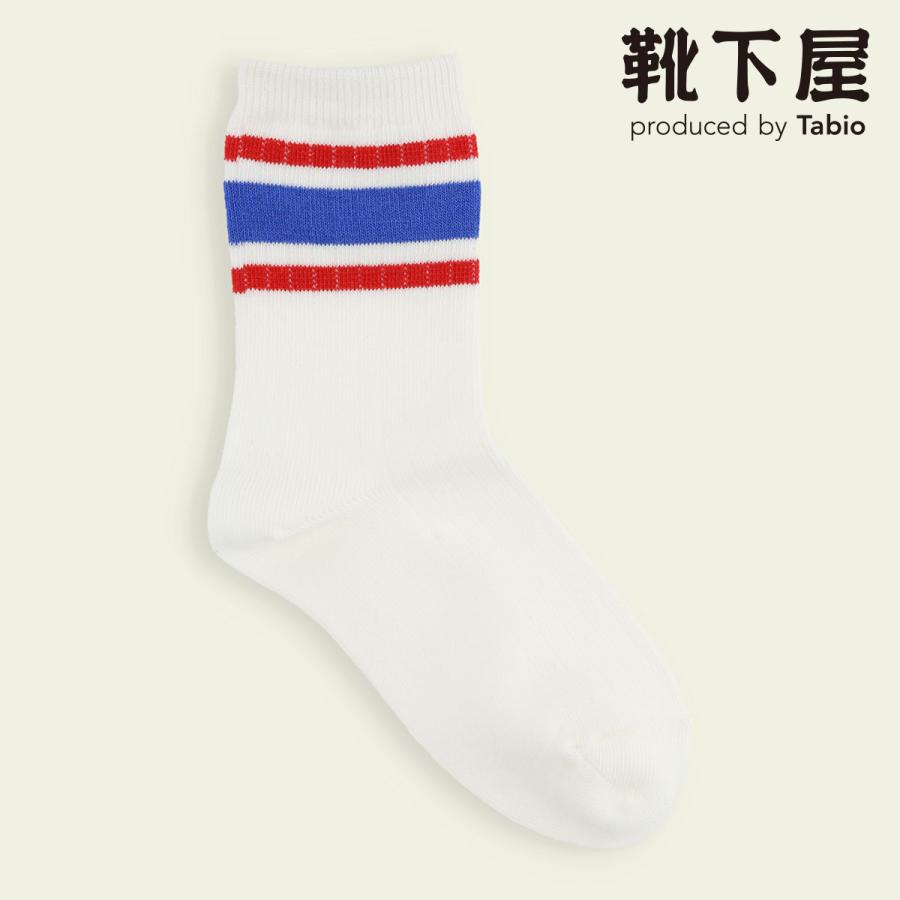 靴下屋 キッズ 靴下 Mighty Soxer 三本ライン ショートソックス 13
