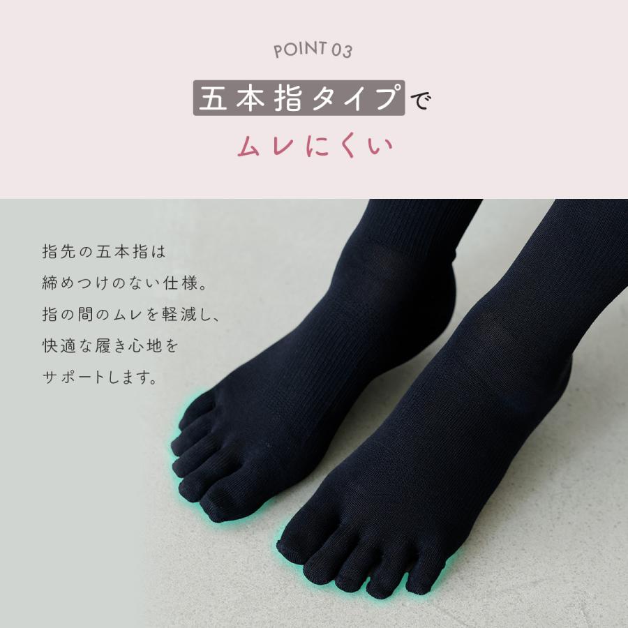 Tabio（タビオ） TABIO LEG LABO キュットふっと着圧 綿混五本指