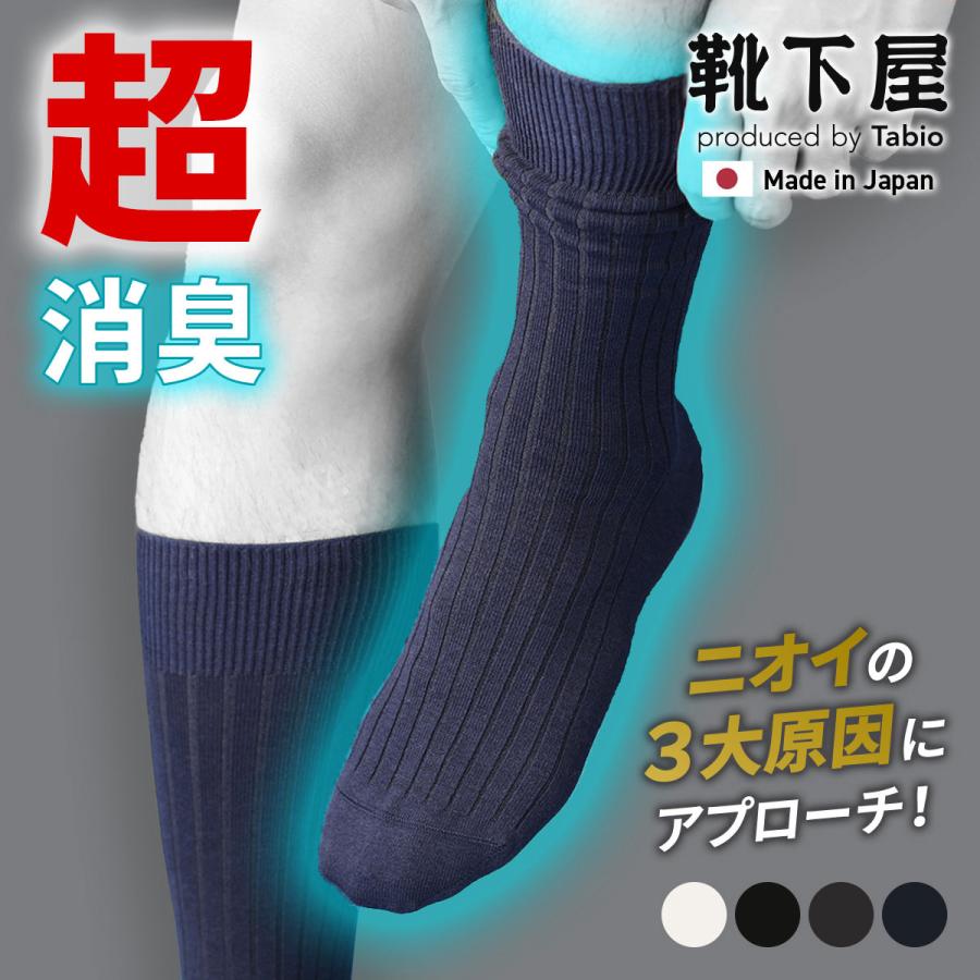 Tabio（タビオ） メンズ 靴下 Tabio MEN 足感消臭 リブレギュラー丈