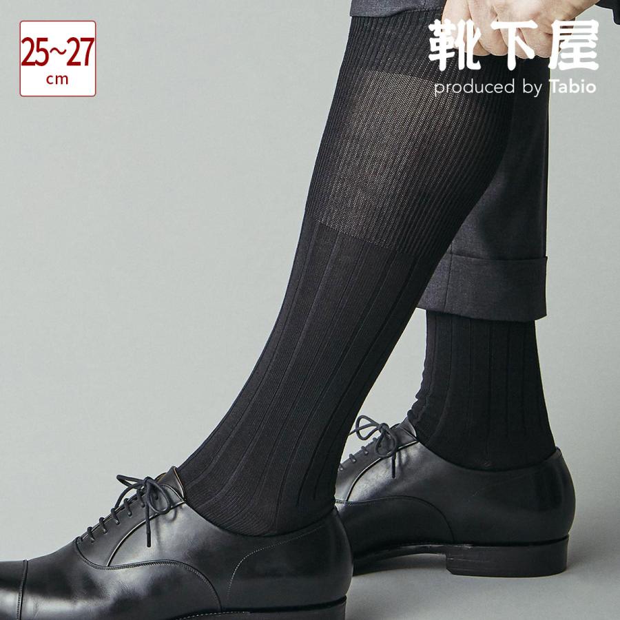 Tabio MEN（タビオ メン） メンズ 定番メンズ 9×2リブ ロングホーズ 25