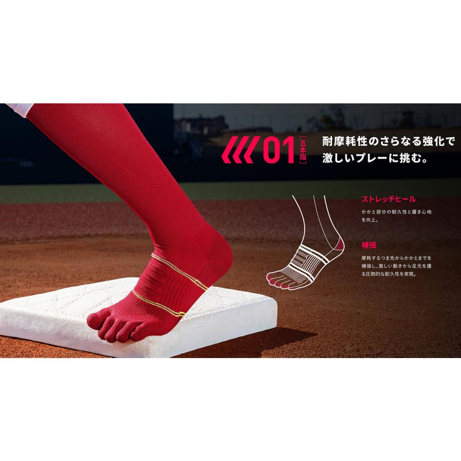 TABIO SPORTS（タビオスポーツ） メンズ 靴下 ベースボール 五本指