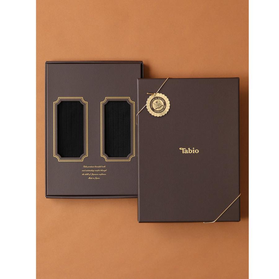 Tabio MEN（タビオ メン） メンズ 靴下 9×2太リブソックス クロ