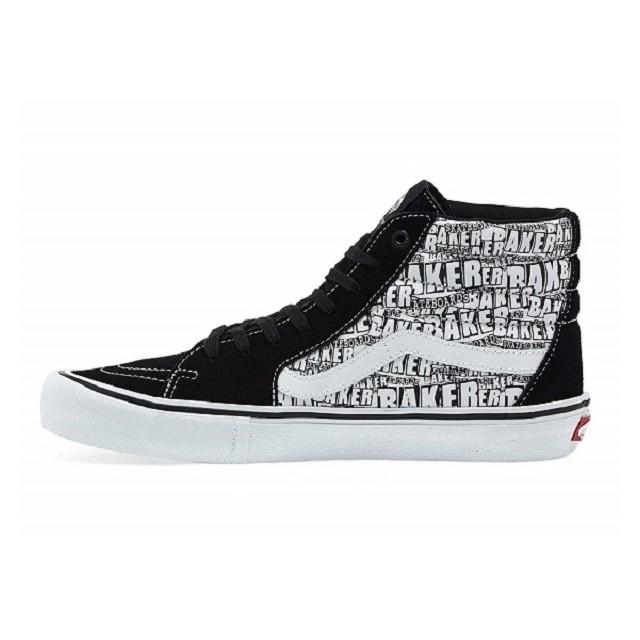 VANS [ヴァンズ][VANS×BAKER] SK8-HI PRO VN0A45JDV0B BLACK/WHITE｜kutu-matuya