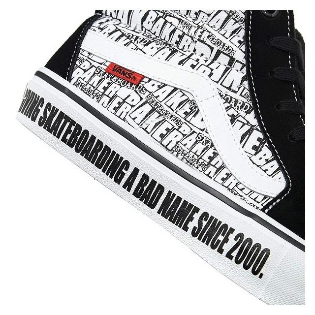 VANS [ヴァンズ][VANS×BAKER] SK8-HI PRO VN0A45JDV0B BLACK/WHITE｜kutu-matuya｜05