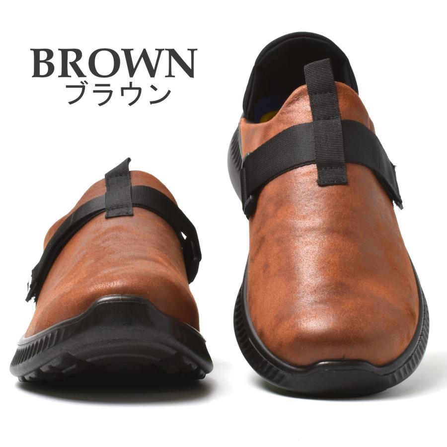moz（モズ） スリッポン スニーカー 2way メンズ フェイクレザー 低