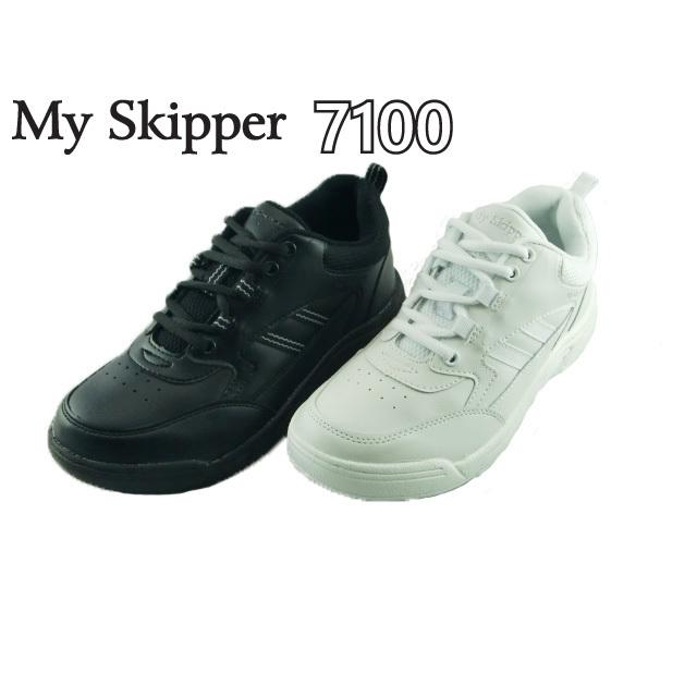 レディース スニーカー 軽量 幅広 ゆったり 反射材 通勤 通学 作業用 クッション性 ｍｙ ｓｋｉｐｐｅｒ ７１００ Ms 7100 靴工房あきまい 通販 Yahoo ショッピング