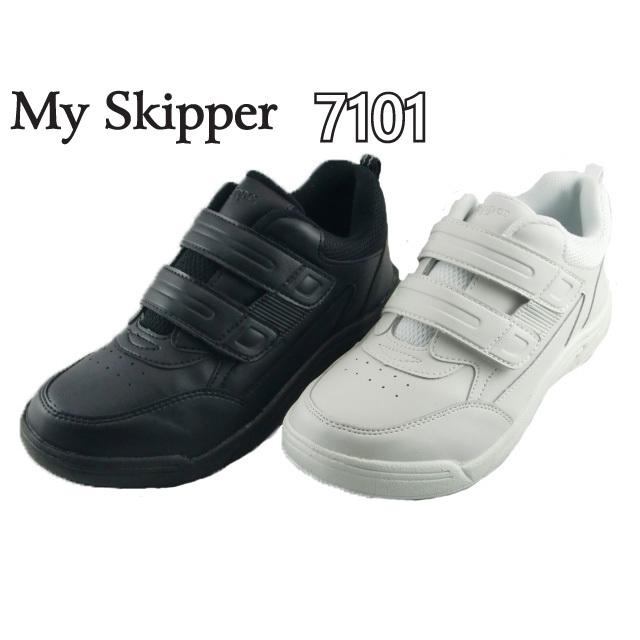 レディース スニーカー 軽量 幅広 反射材 クッション性 マジックテープ ｍｙ ｓｋｉｐｐｅｒ ７１０１ Ms 7101 靴工房あきまい 通販 Yahoo ショッピング