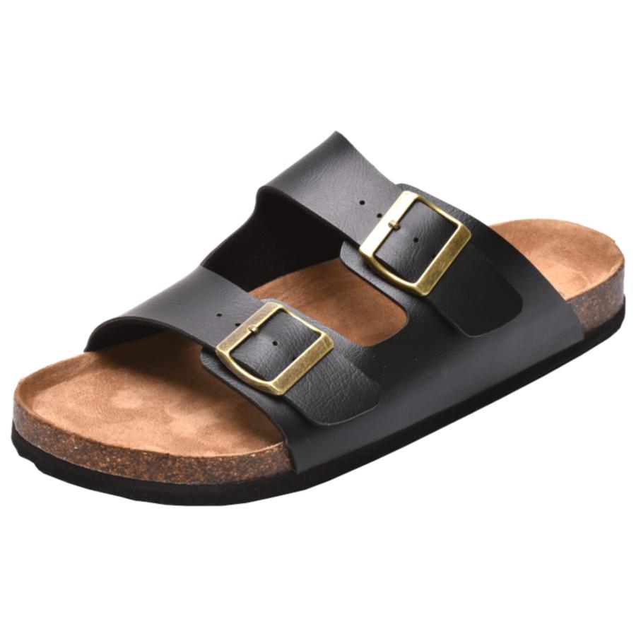 メンズ サンダル フットベッド 定番 黒 ダークブラウン 白 7808