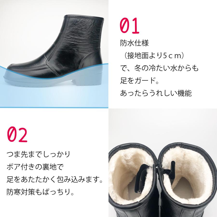 メンズ 防寒ブーツ 防水 防滑 スパイク付き 裏ボア あたたかい