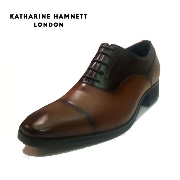 未使用■キャサリンハムネット【27.0】ストレートチップ ダークブラウン 革靴 KATHARINE HAMNETT LONDON キャサリンハムネット メンズ 靴