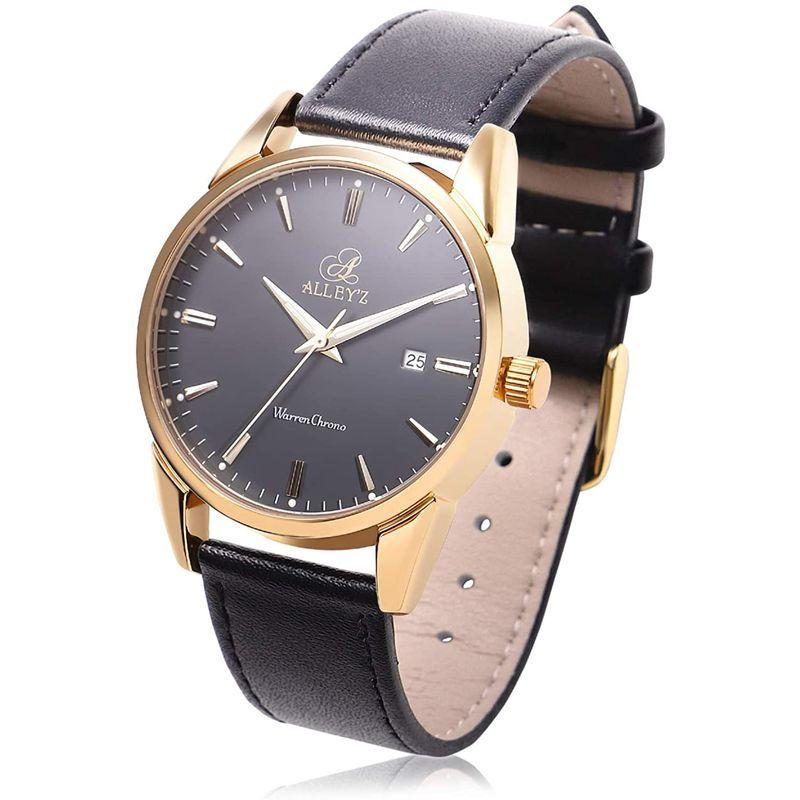 大きい割引 Alley Z腕時計 メンズ ワーレンクロノ 薄型 10mm シンプル ファッション ビジネス カジュアル 40mm文字盤 本革バンド 腕時計 Www We Job Com