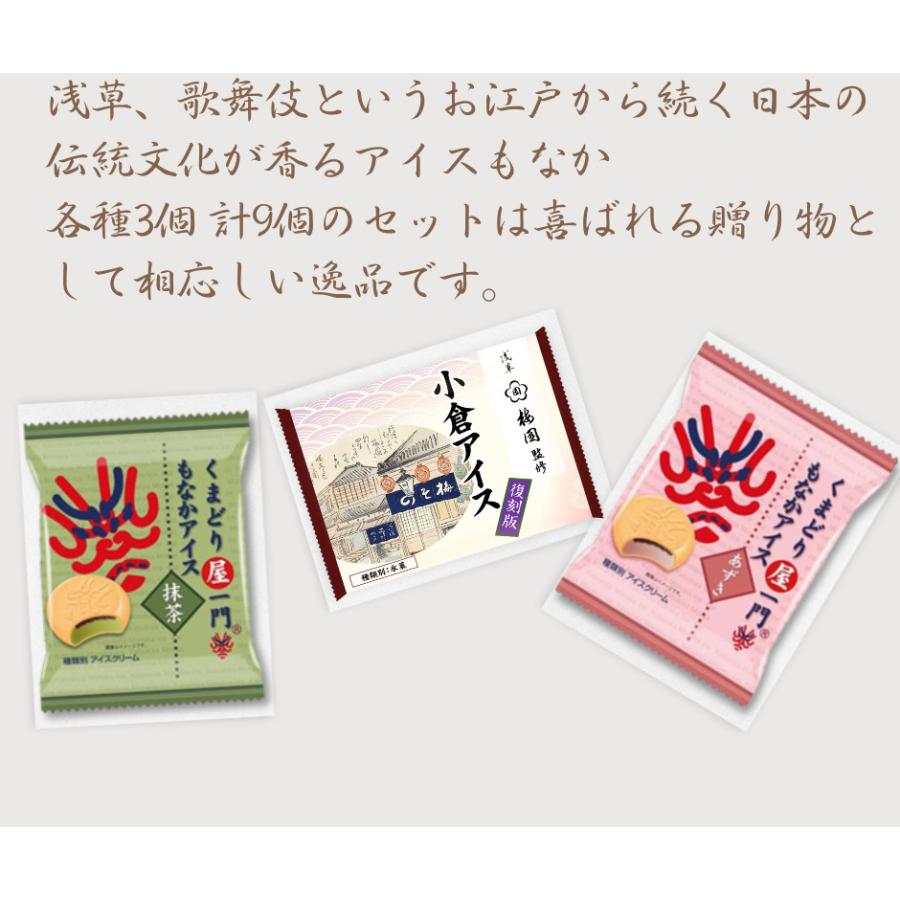 お中元 2026 アイスクリーム ギフト 送料無料 お江戸もなかアイス 3種9