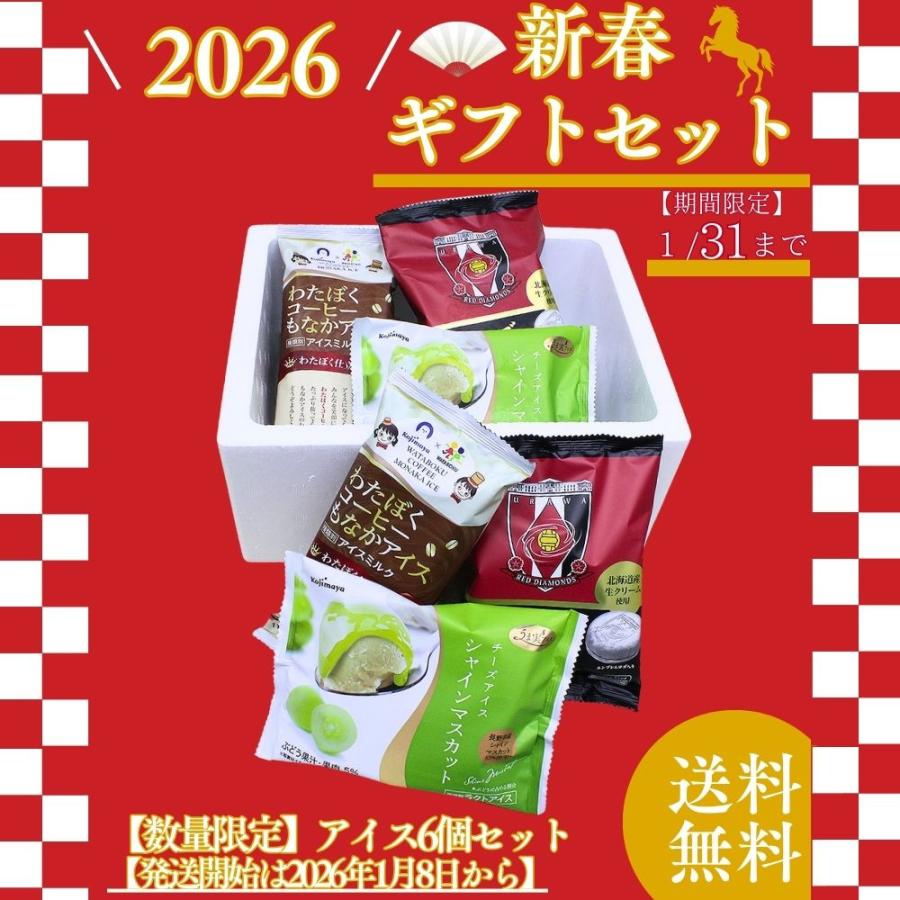 初春ギフト セット2026 】アイス詰め合わせ 3000円セット 3種 6個入り