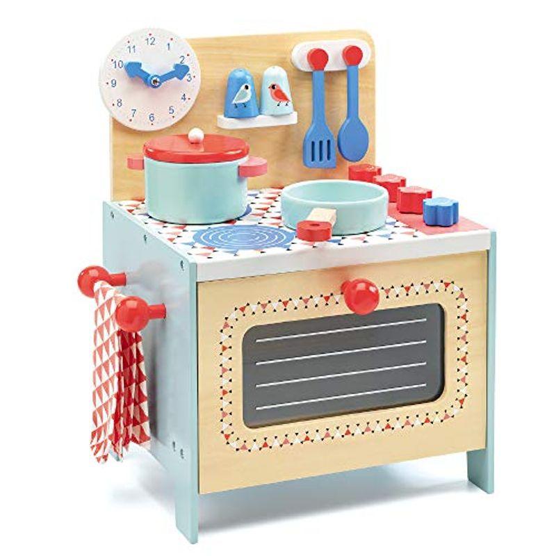 キッチンセット おままごと 木製 調理台 知育玩具 3歳 女の子 DJEC0 ジェコ ブルークッカー （DJ06507）