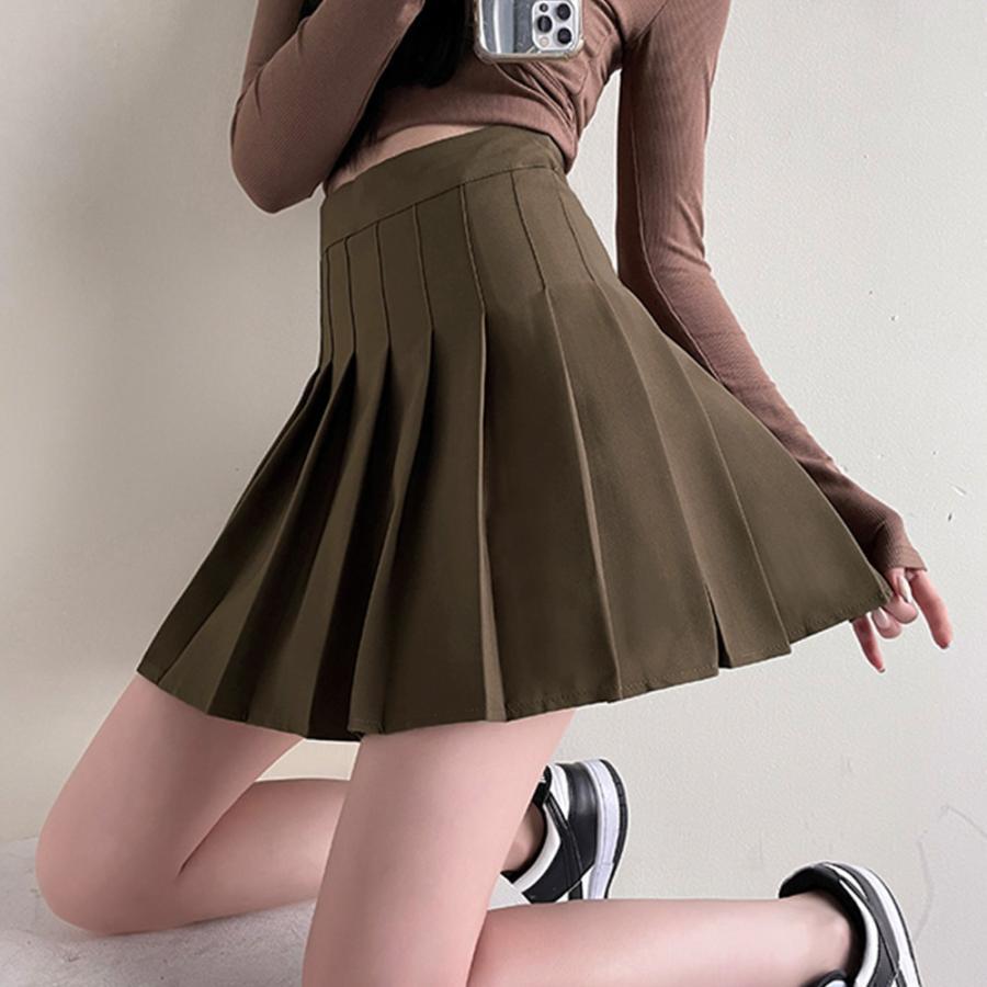 ボックスプリーツスカート ミニスカート黒｜kuwahara-shoten｜14