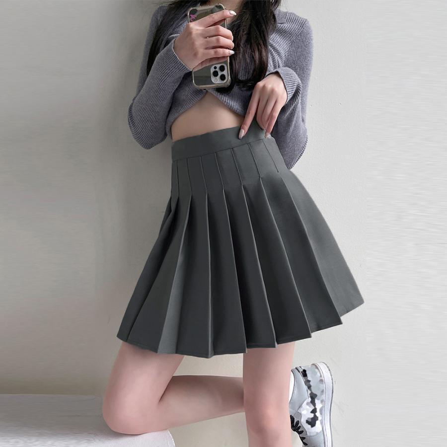 ボックスプリーツスカート ミニスカート黒｜kuwahara-shoten｜16