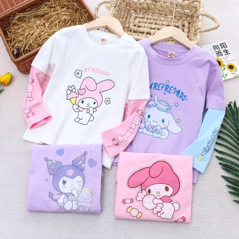 マイメロディ/クロミ/シナモロール 長袖tシャツ キッズ 長袖シャツ  