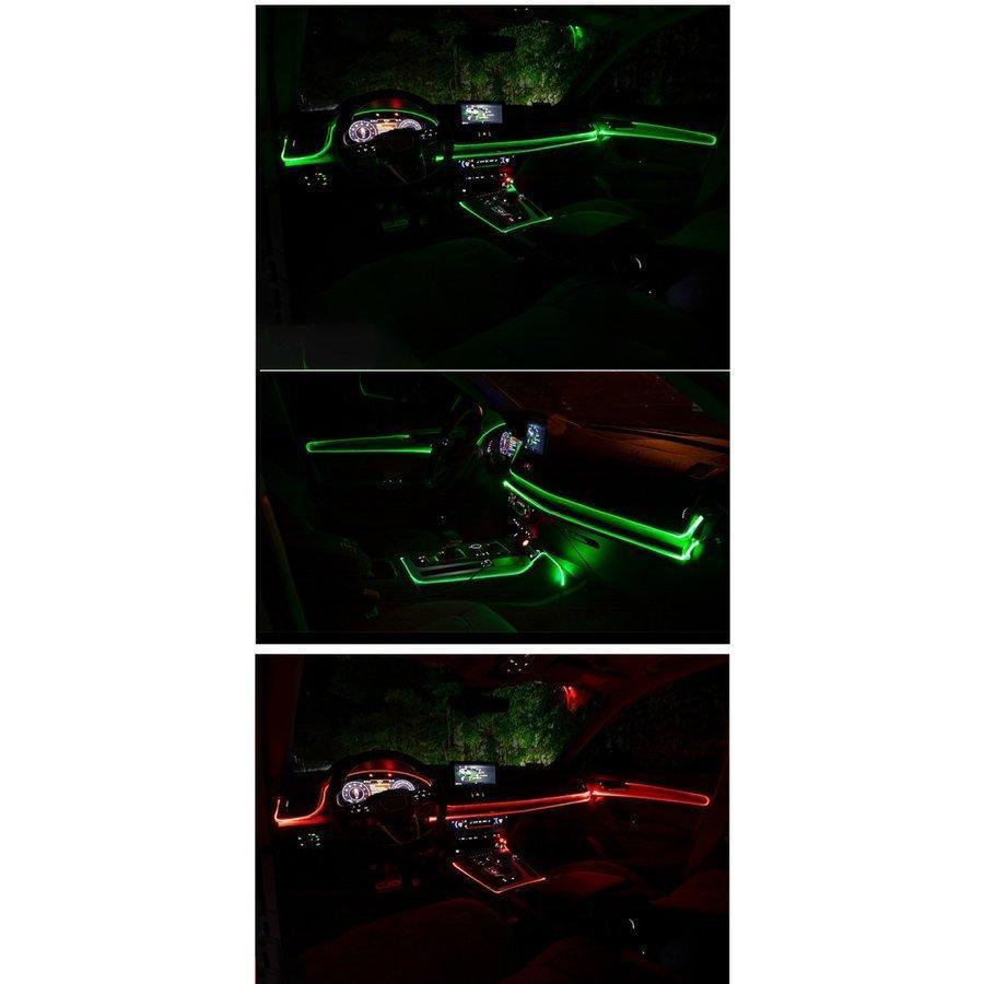 車の雰囲気ライト EL ネオンワイヤーストリップライト RGB 複数モードアプリサウンドコントロール自動インテリア装飾周囲ネオンランプ