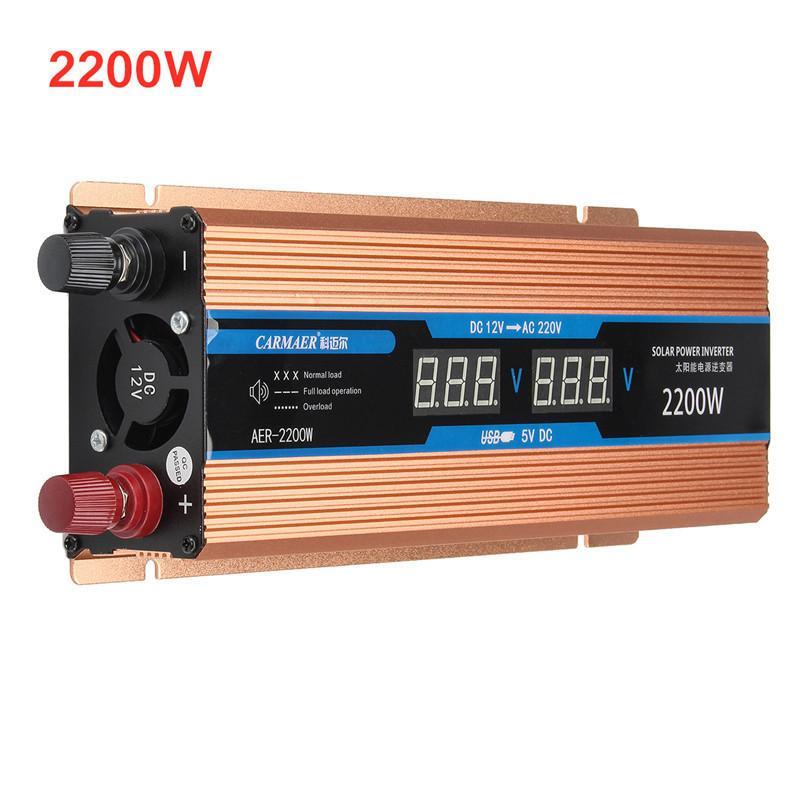 カー インバーター 500W 1200W 2200W 12V DC 220V AC 変更された正弦波変圧器 ダブルLCDディスプレイ カーパワー カスタム 高品質｜kuya｜04