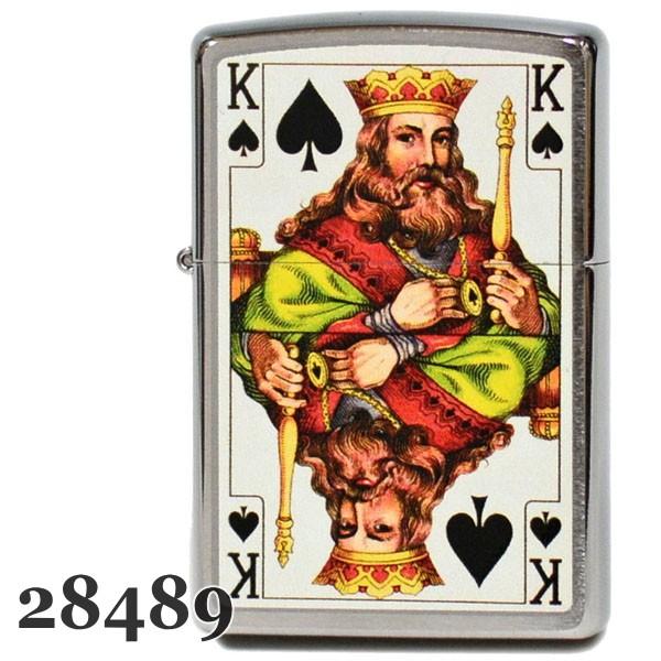 ZIPPO（ジッポー） 28489 キング・オブ・スペード トランプ柄 両面加工 