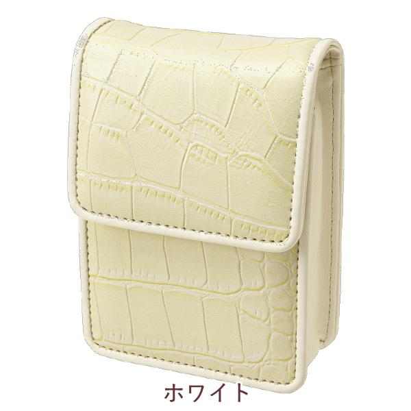 坪田パール シガレットケース クロコ マグネットケース20（100mm）全3