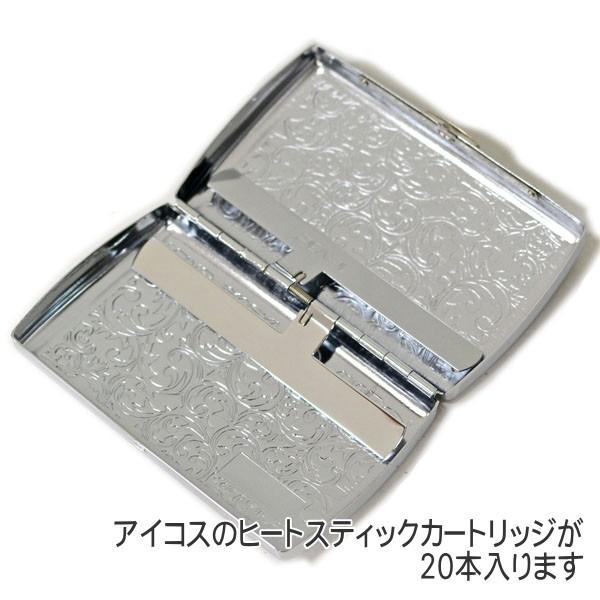 Pearl アイコス カートリッジ ケース 20本用 ニッケルアラベスク
