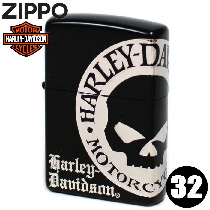 ZIPPO ジッポー HDP-32 ハーレーダビッドソン ドクロロゴ4面加工 