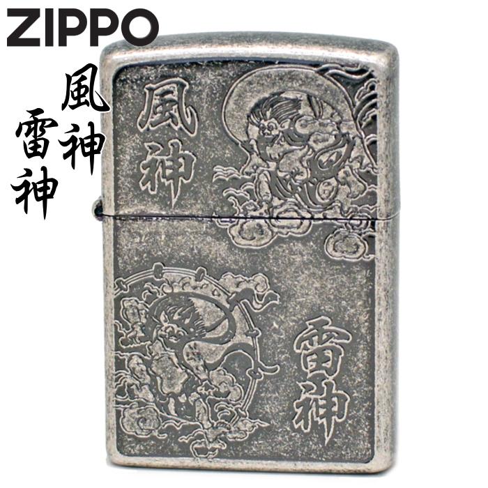 ZIPPO（ジッポー） 風神雷神 FU/RAI 銀イブシバレル 神仏 ライター 