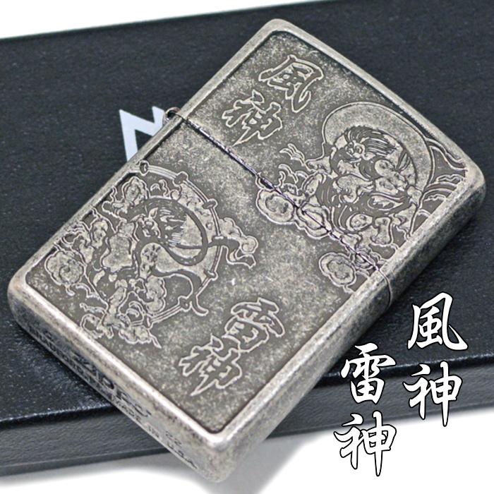ZIPPO（ジッポー） 風神雷神 FU/RAI 銀イブシバレル 神仏 ライター 