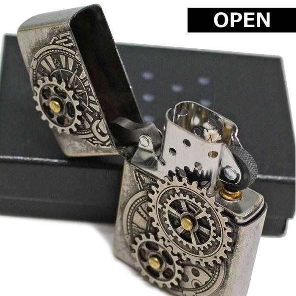 ZIPPO（ジッポー） ZG-CB ギアメタル クロームバレル 可動式歯車