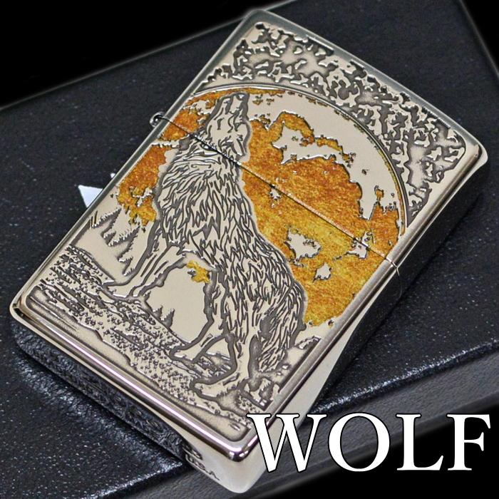 ZIPPO（ジッポー） WOLF ウルフ 全2色 オイル ライター 2BI-WOLF 真鍮