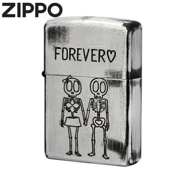 ZIPPO（ジッポー） スカルメッセージ 2UDS 全6種類 銀メッキ ユーズド 
