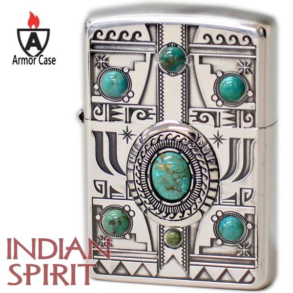 ZIPPO ジッポー インディアンスピリット イーグル 天然石ターコイズ 