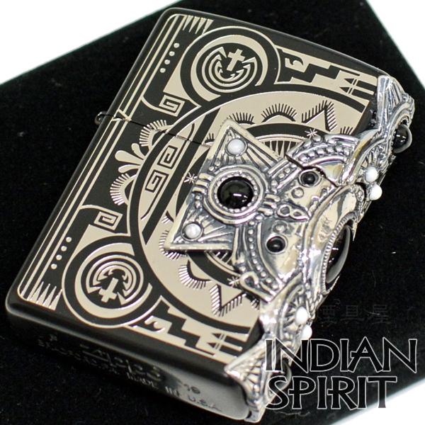 ZIPPO（ジッポー） ライター インディアンスピリット BKクロス 天然石
