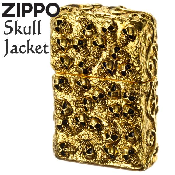 ZIPPO（ジッポー） スカルジャケット GI 金イブシ 骸骨 不気味なZIPPO
