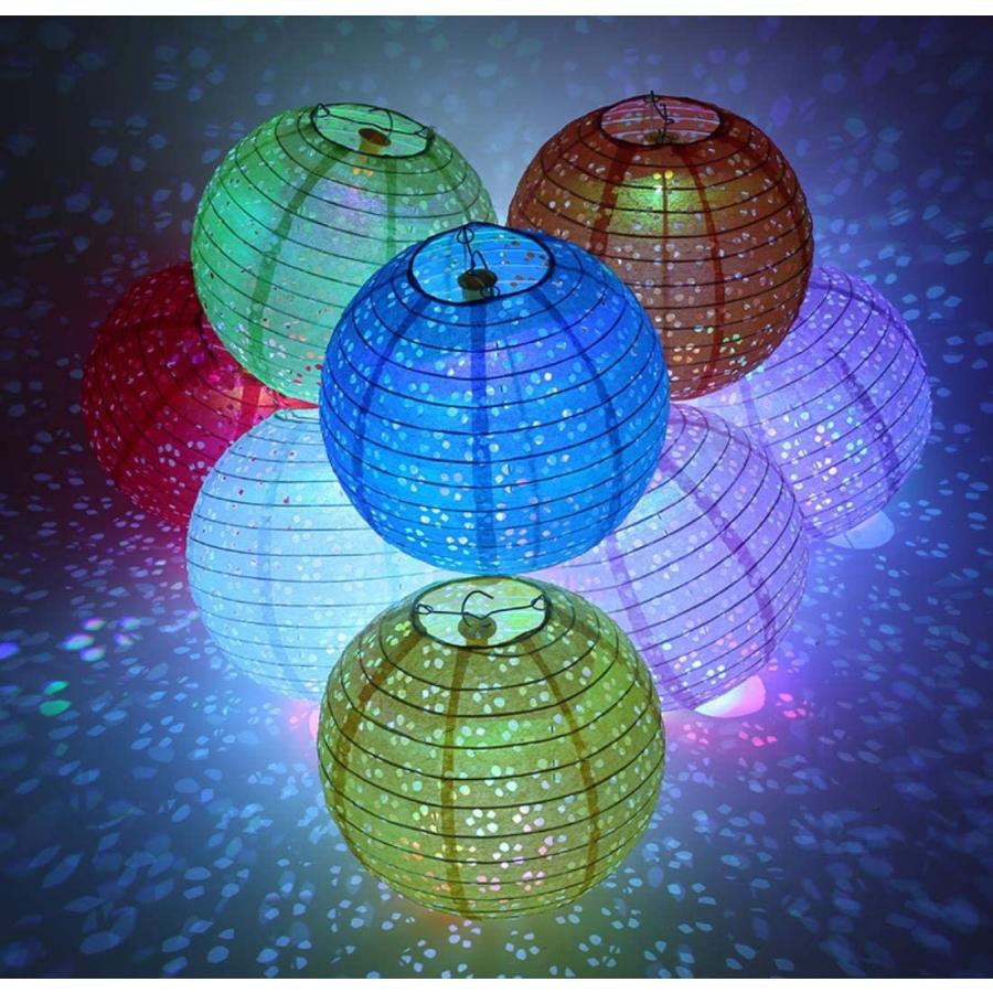 提灯 お盆 紙ちょうちん 透かし彫り 祭り飾り 楕円 丸型 紙提灯