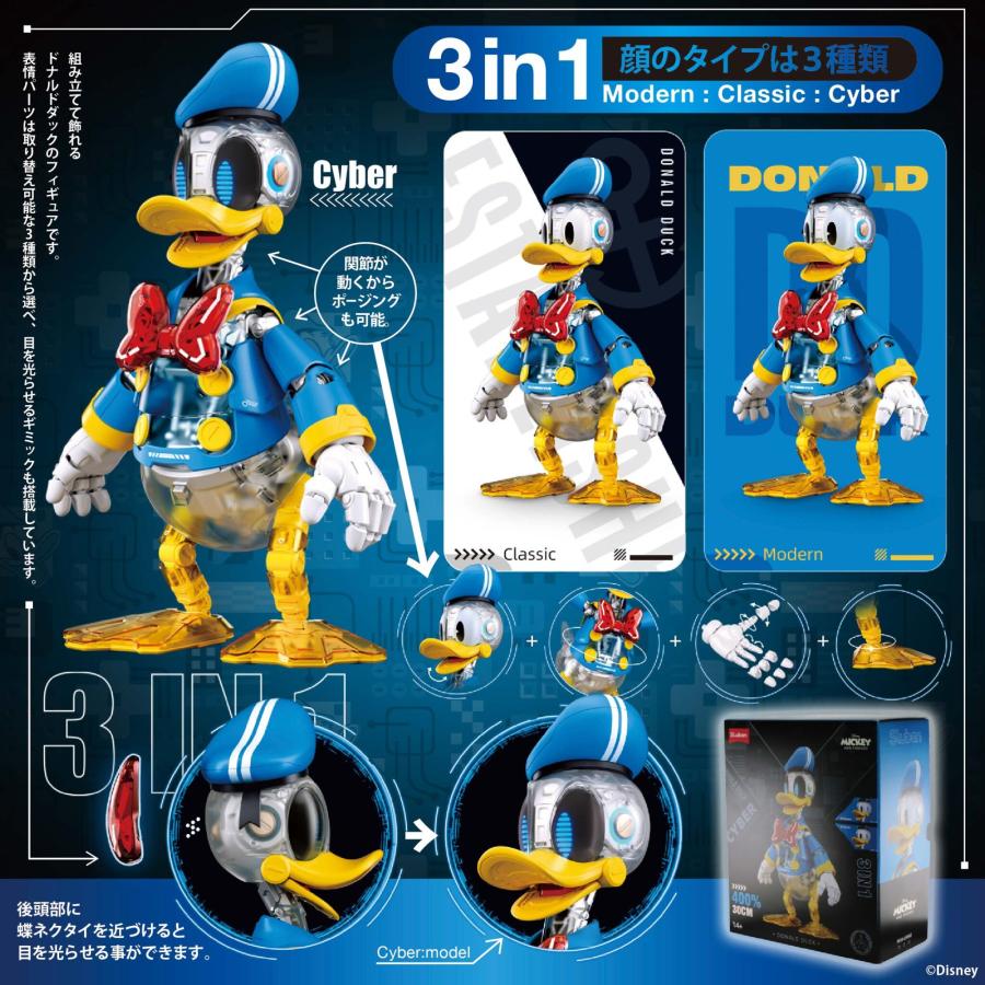 リテイルネットワークス ドナルドダック ビッグフィギュア 受注生産※ ドナルドダック 3in1モデル 30cm フィギュア Modern Classic