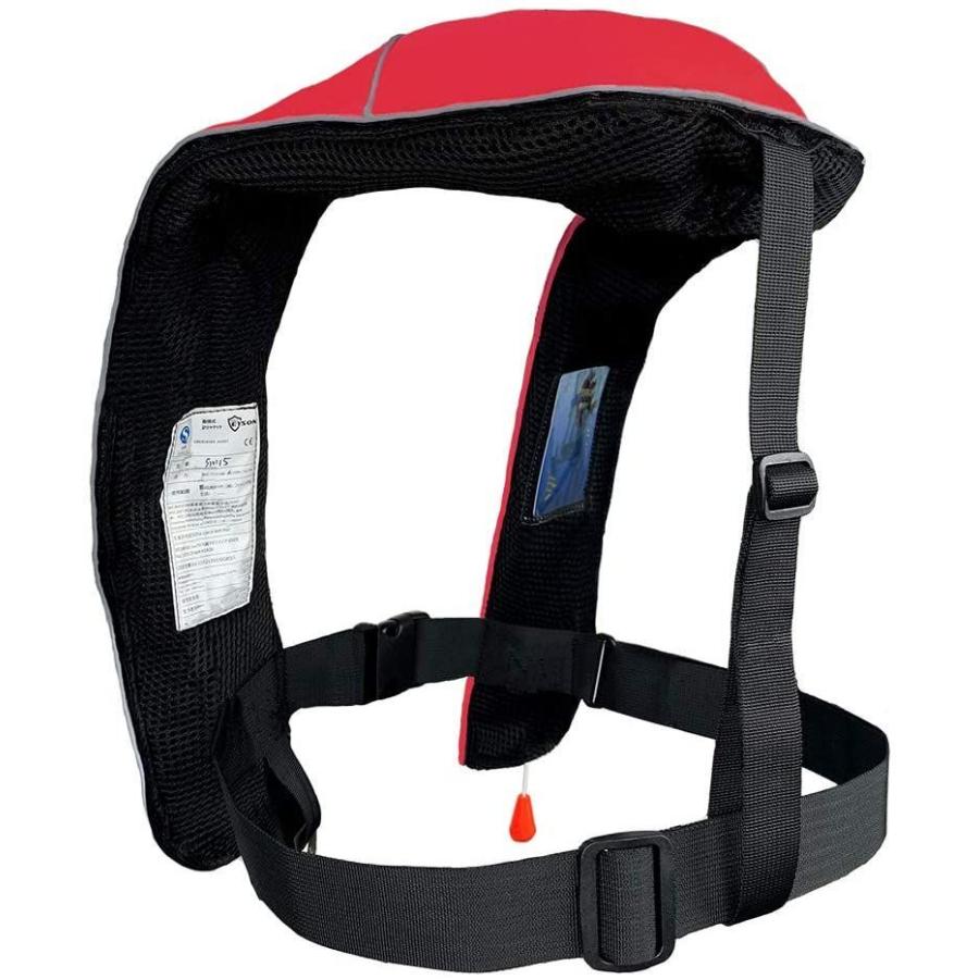 代引不可 Eyson ライフジャケット 釣り フローティングベスト 救命胴衣 ベストタイプ 自動膨張式 男女兼用 インフレータブル Ce認定済 レッ 柔らかい Wolbergstudio Com