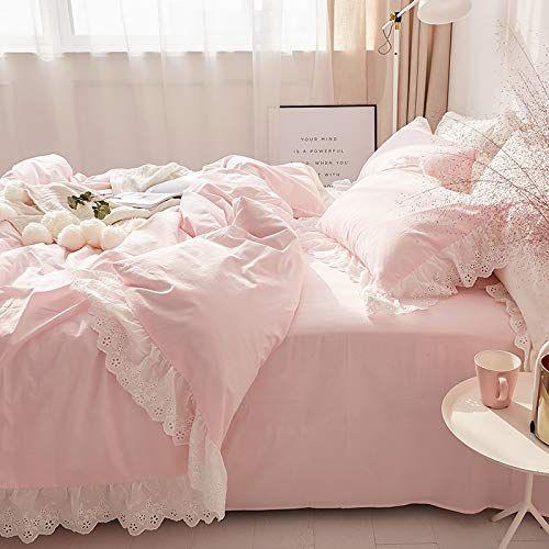 絶対一番安い 姫系 可愛いピンクの布団カバー セミダブル ホワイトフリルレース付き 枕カバー2枚 人気ショップが最安値挑戦 Zoetalentsolutions Com