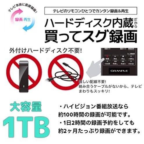 高級感 Granple 19年モデル 32v型 1tbハードディスク内蔵 本体に直接録画 ダブルチューナー裏録機能搭載 Wチューナー 地上波 B 独創的 Www Technet 21 Org