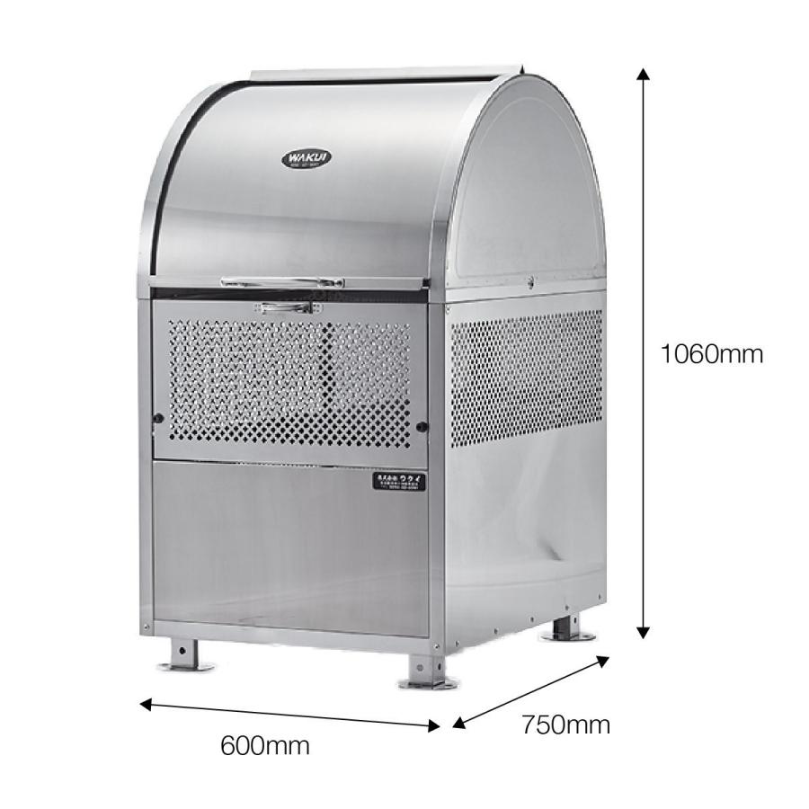 【日本製】WAKUI(ワクイ) 330L ゴミステーション　町内会　集合住宅　店舗　大型ゴミ箱　屋外　スライド式　ステンレス　環境ステーションCR-600　幅600mm |  | 02