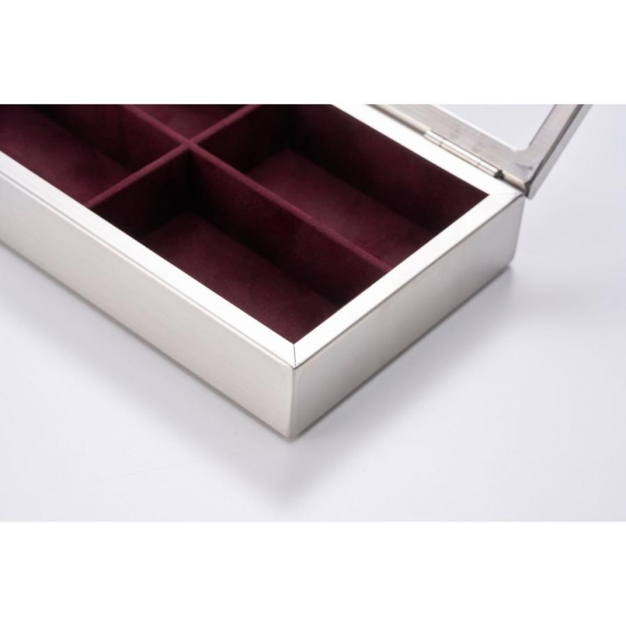 【日本製】コレクションケース ステンレス コレクションボックス 腕時計収納 ジュエリー収納 アクセサリーケース 天板付き ディスプレイ 高級 仕切取外し可能 |  | 14