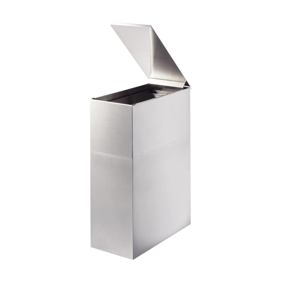 【日本製】WAKUI(ワクイ) 家庭用ゴミ箱 34L DIY キッチンインテリア 一軒家 マンション 店舗 ゴミ箱 屋内 ステンレス RECHTECK W200×D410×H580mm |  | 06