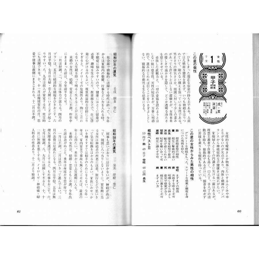 生まれ日占星術・個性学入門」s.57・s.58年版 三命方象 著 洛陽