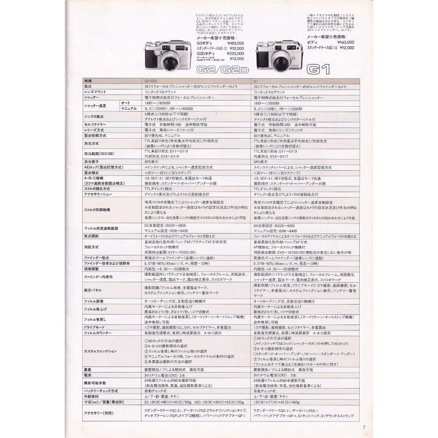 CONTAX コンタックス システム のカタログ/Vol.5 (美品中古) : 観龍堂