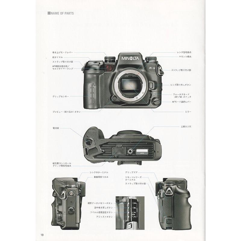 コニカミノルタ（KONICA MINOLTA） ミノルタ MINOLTA α9 の カタログ