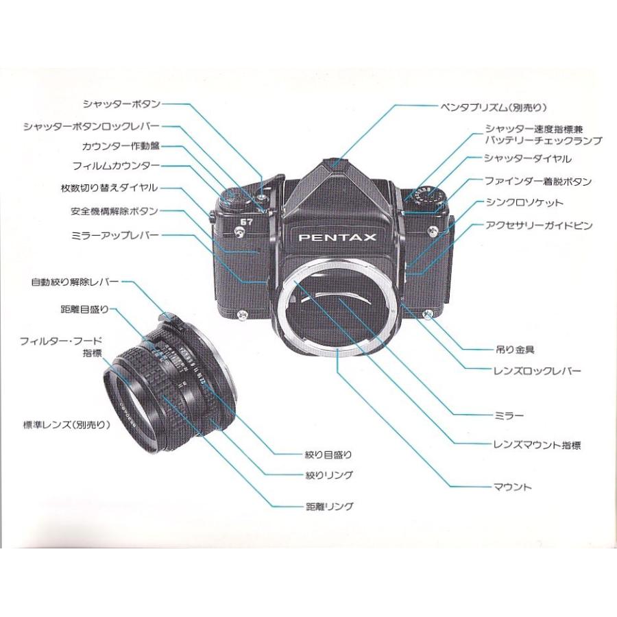 ペンタックス Pentax 67 の 使用説明書/オリジナル版(極美品中古